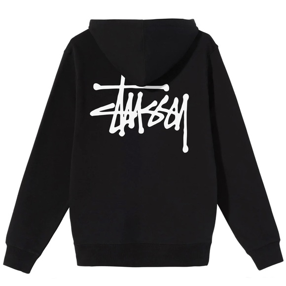 Stussy Basic Zip Up Hoodie Black - Picture 2 of 2